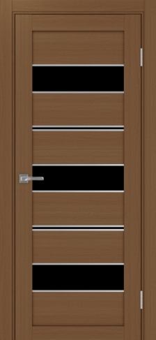 Полотно Турин  526АПП лакобель чёрный орех Цвет Орех Размер 800х2000мм Покрытие Экошпон Стекло Черное