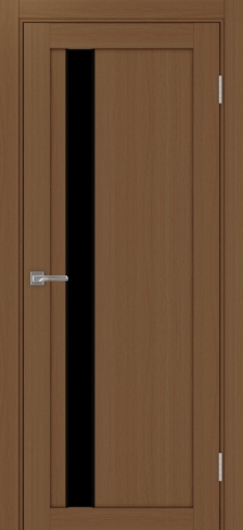 Полотно Турин 528АПП SB Цвет Орех Размер 600х2000мм Покрытие Экошпон Стекло Черное